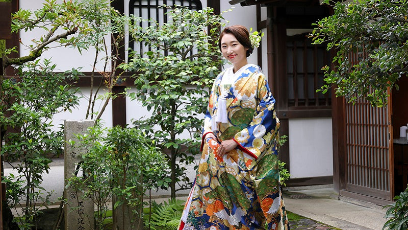 TANAN丹庵　色打掛「千代見草に鶴」