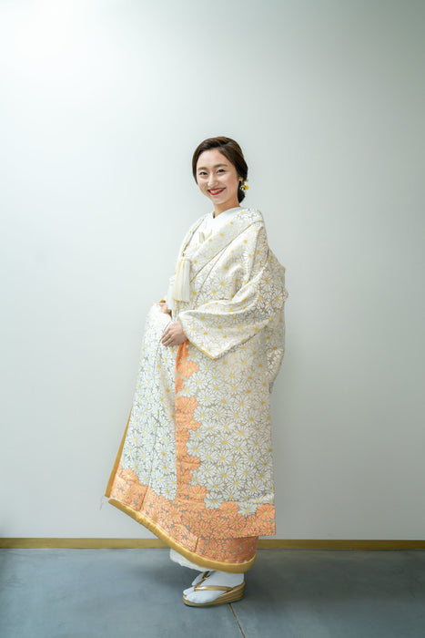 色打掛　ガーベラ花尽くし